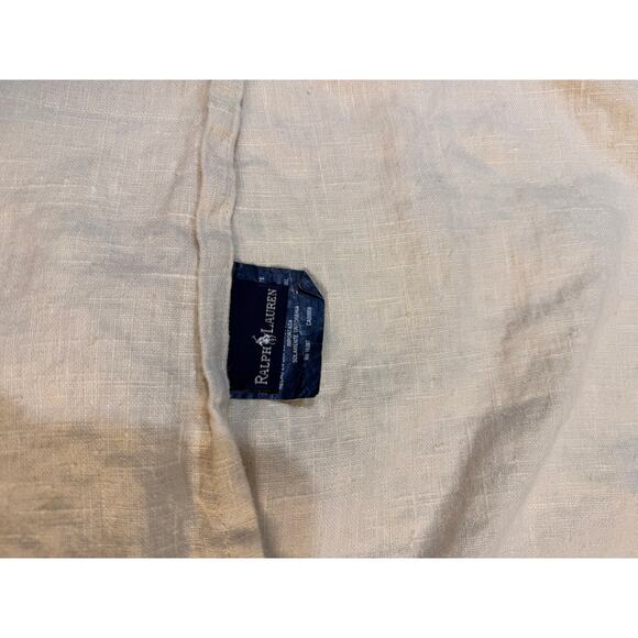 Vintage Ralph Lauren Pillow Sham Linen Ruffle Classic Avery G3-10 - Picture 5 of 6